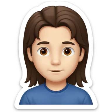 QUIERO QUE ME HAGAS A UN NIÑO DE 6 AÑOS, TIENE LA MELENITA UN POCO LARGA, LA CARITA ESTRECHA Y MOFLETES MUY BONITOS, OJOS MARRONES Y IEL CLARA sticker