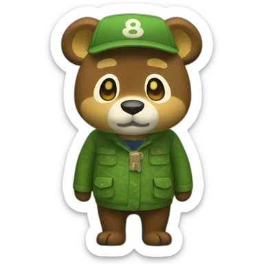 tom nook from animal crossing sticker