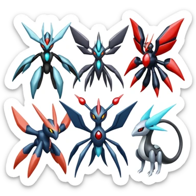 Vikavolt-Dialga-Darkrai-Deoxys-Giratina-Palkia-Meloetta-fusion sticker