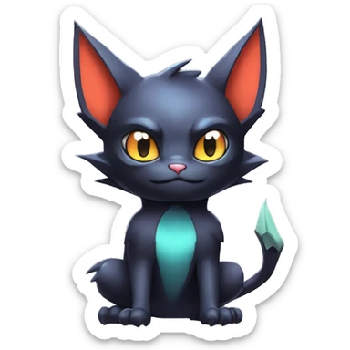 Cool Cute Edgy Chibi Bat-Cat-Noivern-Noibat-Litten-Pokémon-Fakémon-hybrid sticker