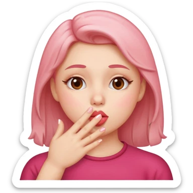 A human blowing kisses sticker