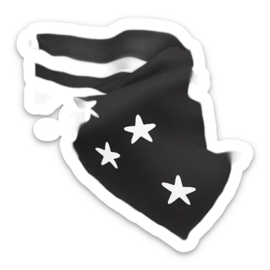 drapeau à bandes noir et blanche avec l'emblème breton dans le coin supérieur gauche sticker