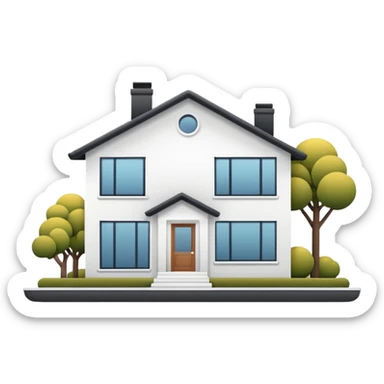 Clean aesthetic house  sticker