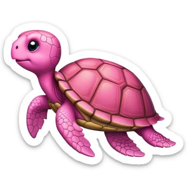 Pink cute turtle  sticker
