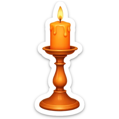 Candle in a candlestick sticker