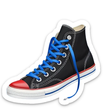 Converse black blue and red sticker