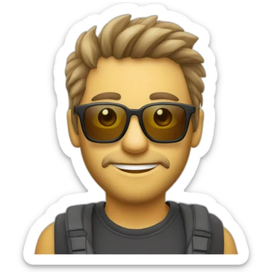 Singe avec des lunettes de soleil sticker