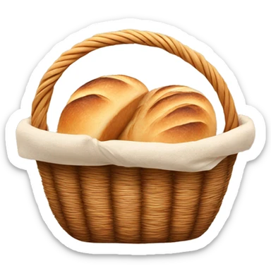 Sourdough bread in basket sticker