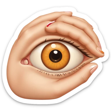 ojo y dedo sticker