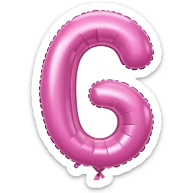 pink number zero balloon sticker