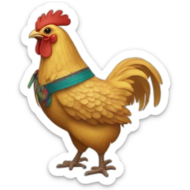 Guatemalan ninja chicken sticker