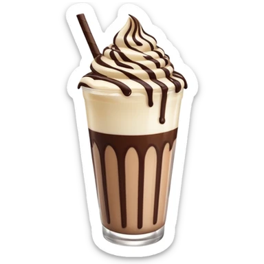 milkshake with msache sticker