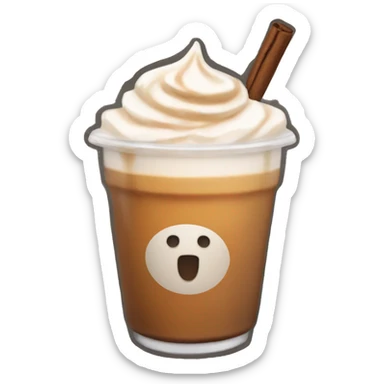 pumpkin pie spice iced latte sticker
