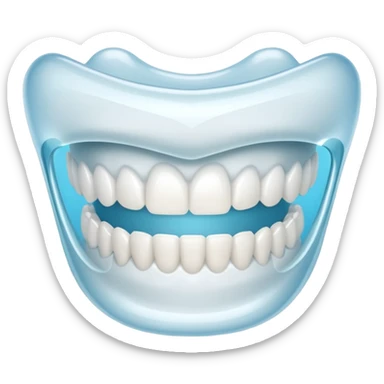 Teeth with aligner clips sticker