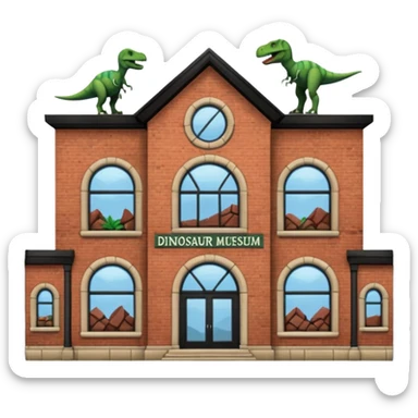 Dinosaur Museum Building sticker