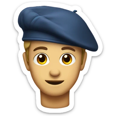 French beret sticker