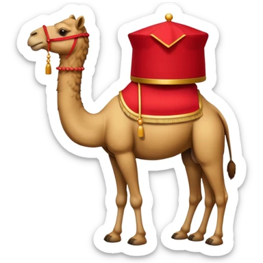  camel with hat sticker