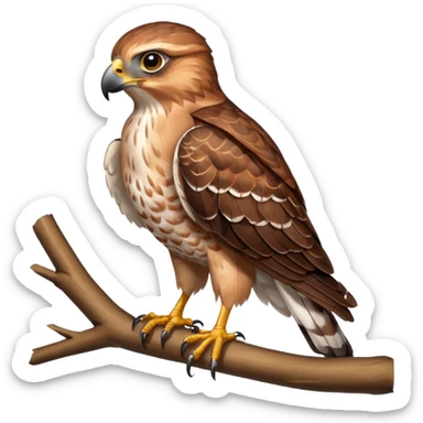 red-shouldered hawk juvenile sticker