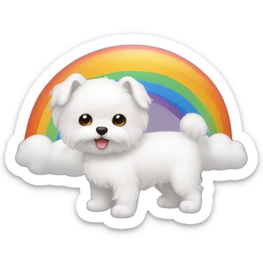 Raoinbow Bichón maltés sticker