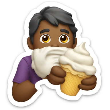 Pasado comiendo helado  sticker