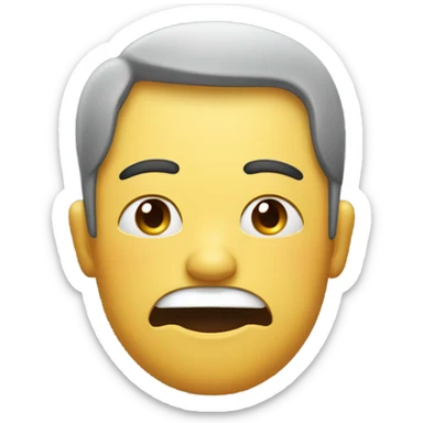 super tired with tongue out and eyes closed sticker