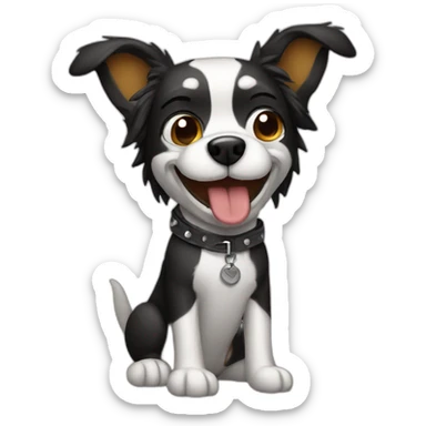 a rocker dog sticker