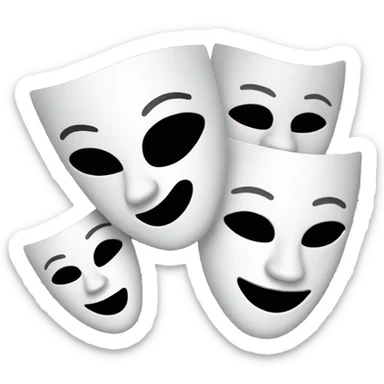 Drama masks sticker
