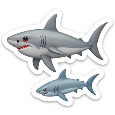 Tiburón con ojos de corazon sticker