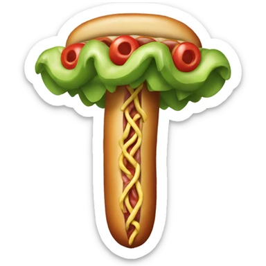 Hotdog tree sticker