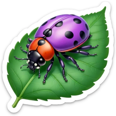 purple lady bug on leaf
























































 sticker