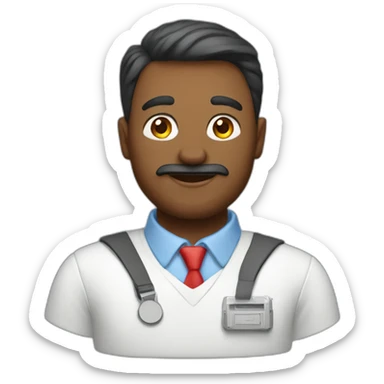 Male computer science teacher sticker