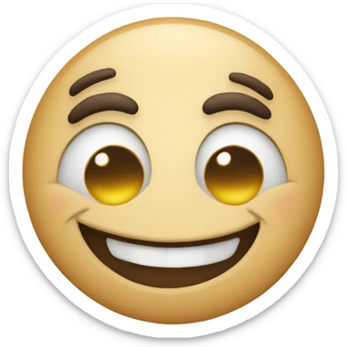 Regular smiling emoji, but add dirty and maybe a scuff or two. To show that the smiling emoji has been through some stuff  sticker