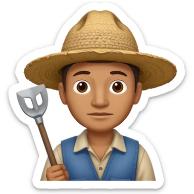 mayan farmer with spade sticker