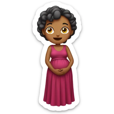 Mujer embarazada con vestido  sticker