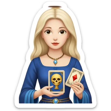 woman has tarot card sticker