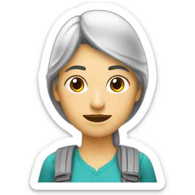 mujer estricta con la limpieza y el aseo sticker