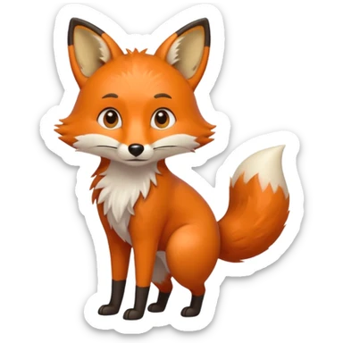 fox peeing sticker