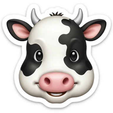 emoji cow sticker