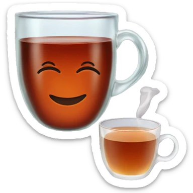 tea with a Turkish tea glass sticker