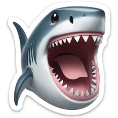Shark laughing sticker