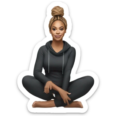 Beyoncé squatting in yoga pants sticker