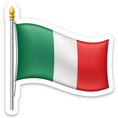 Flag header green middle white and bottom red sticker