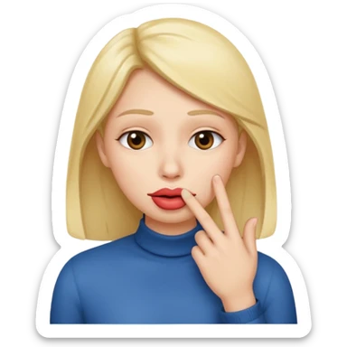 add-a-finger-in-front-of-the-pursed-lips-to-clearly-show-the-shushing-gesture sticker