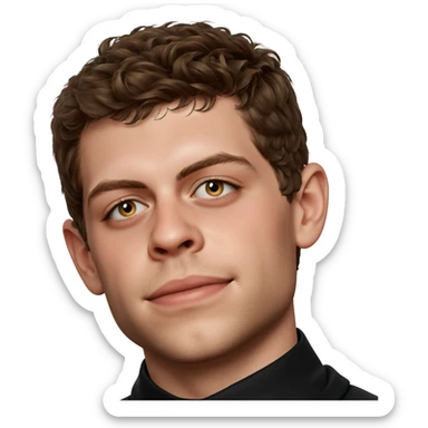 realistic portrait of a boy sticker