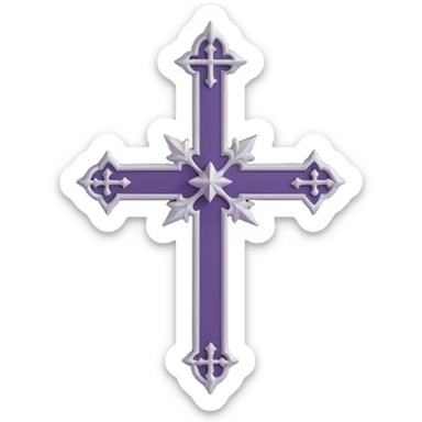 black pink goth cross  sticker