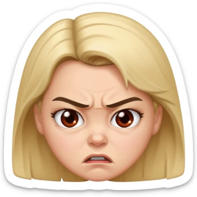  little angry woman sticker