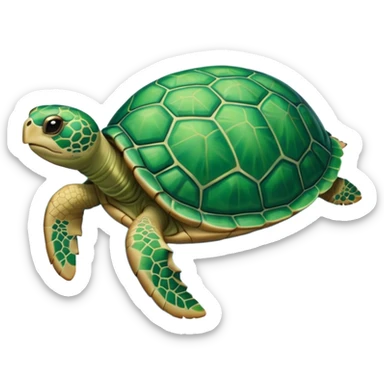 Une tortue voilée sticker
