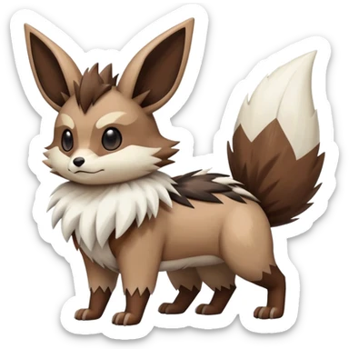  Eevee-Zigzagoon-Furret-Linoone-Hybrid (Full body) sticker