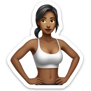Female push up sticker