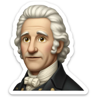 1800s, white male, north america aristocracy, super old sticker